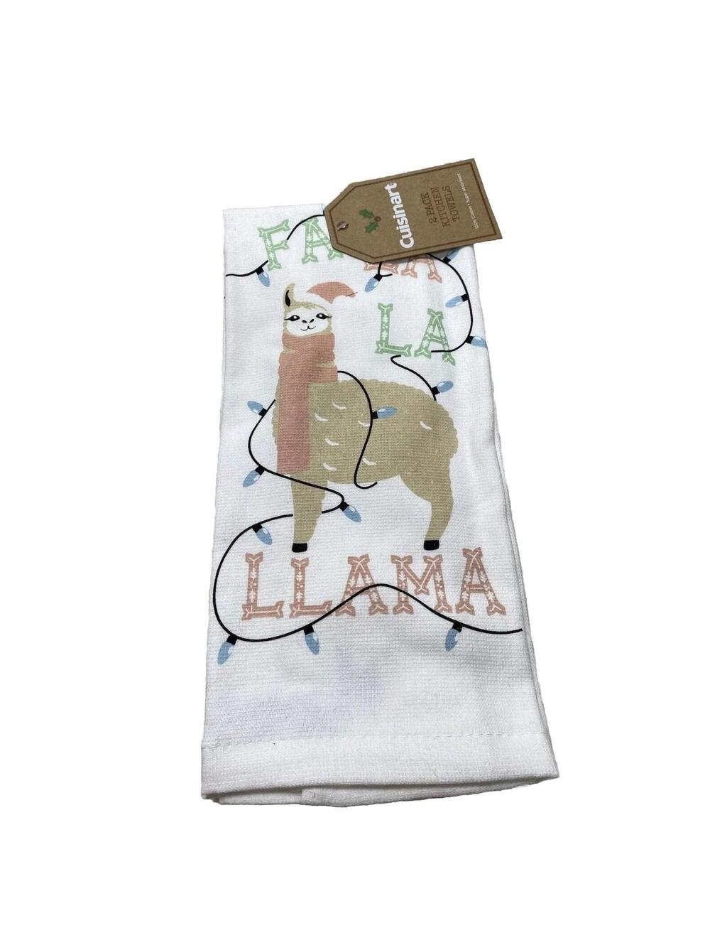 Cuisinart Kitchen Towels Christmas Llama Animal Hand Dish Towels 2 Pack Set